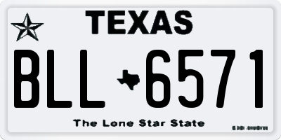 TX license plate BLL6571