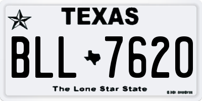 TX license plate BLL7620