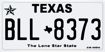 TX license plate BLL8373