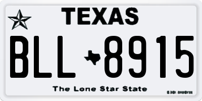 TX license plate BLL8915