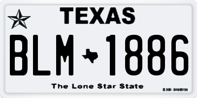 TX license plate BLM1886