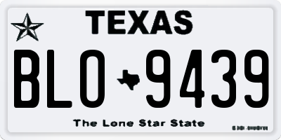 TX license plate BLO9439