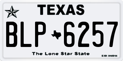 TX license plate BLP6257