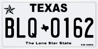 TX license plate BLQ0162