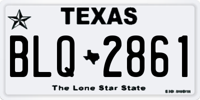 TX license plate BLQ2861