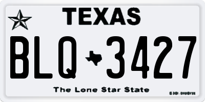 TX license plate BLQ3427