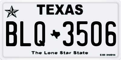 TX license plate BLQ3506