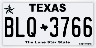 TX license plate BLQ3766