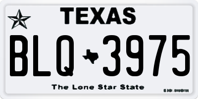 TX license plate BLQ3975