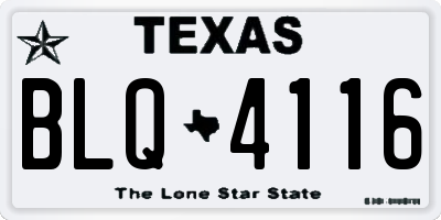 TX license plate BLQ4116