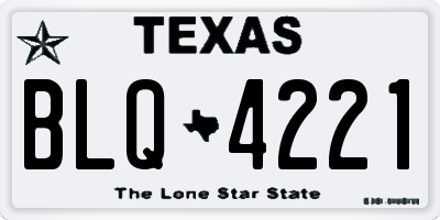 TX license plate BLQ4221