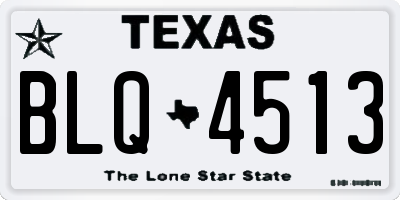 TX license plate BLQ4513