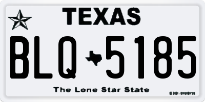 TX license plate BLQ5185
