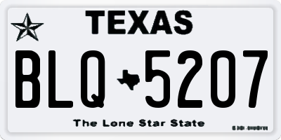 TX license plate BLQ5207