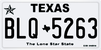 TX license plate BLQ5263
