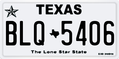 TX license plate BLQ5406