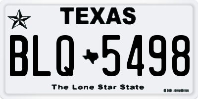 TX license plate BLQ5498