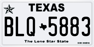 TX license plate BLQ5883