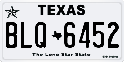TX license plate BLQ6452