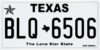 TX license plate BLQ6506