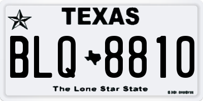 TX license plate BLQ8810