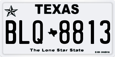 TX license plate BLQ8813