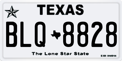 TX license plate BLQ8828