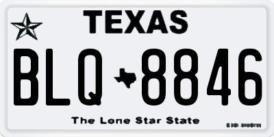TX license plate BLQ8846