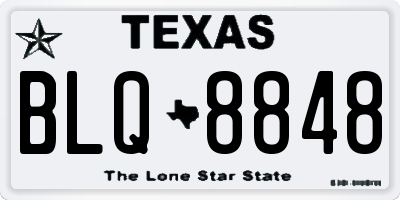 TX license plate BLQ8848