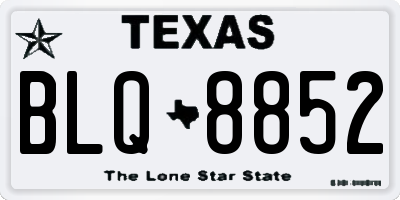 TX license plate BLQ8852