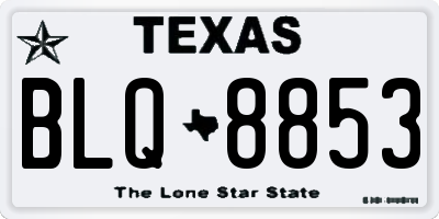 TX license plate BLQ8853