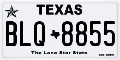 TX license plate BLQ8855