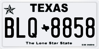 TX license plate BLQ8858