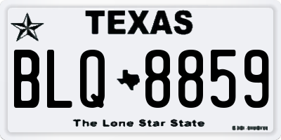TX license plate BLQ8859