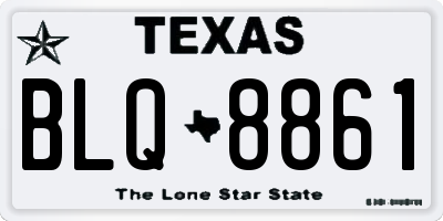TX license plate BLQ8861