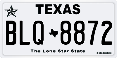 TX license plate BLQ8872