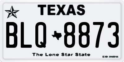 TX license plate BLQ8873