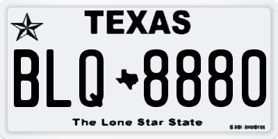 TX license plate BLQ8880