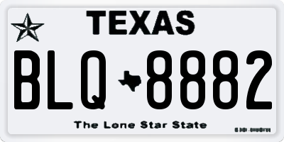 TX license plate BLQ8882
