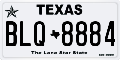 TX license plate BLQ8884