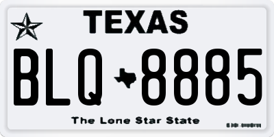 TX license plate BLQ8885