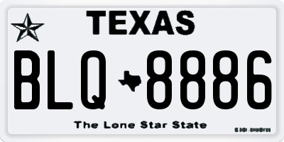 TX license plate BLQ8886