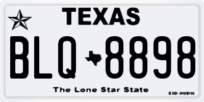 TX license plate BLQ8898