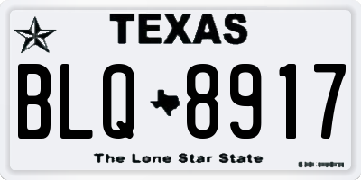 TX license plate BLQ8917