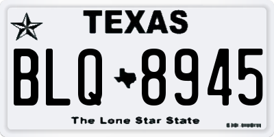 TX license plate BLQ8945