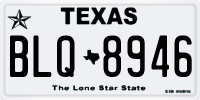 TX license plate BLQ8946