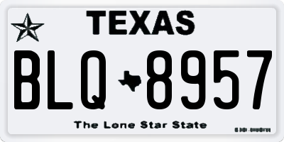 TX license plate BLQ8957