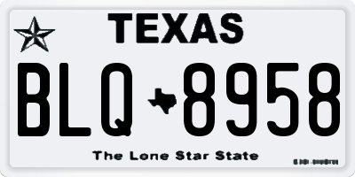 TX license plate BLQ8958