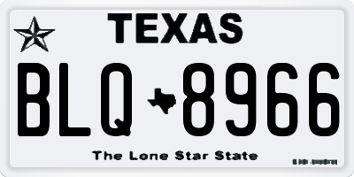 TX license plate BLQ8966