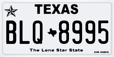 TX license plate BLQ8995